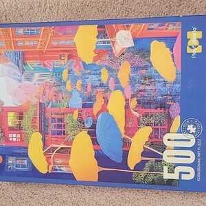 500 Piece Art Jigsaw Puzzle Colorful Town